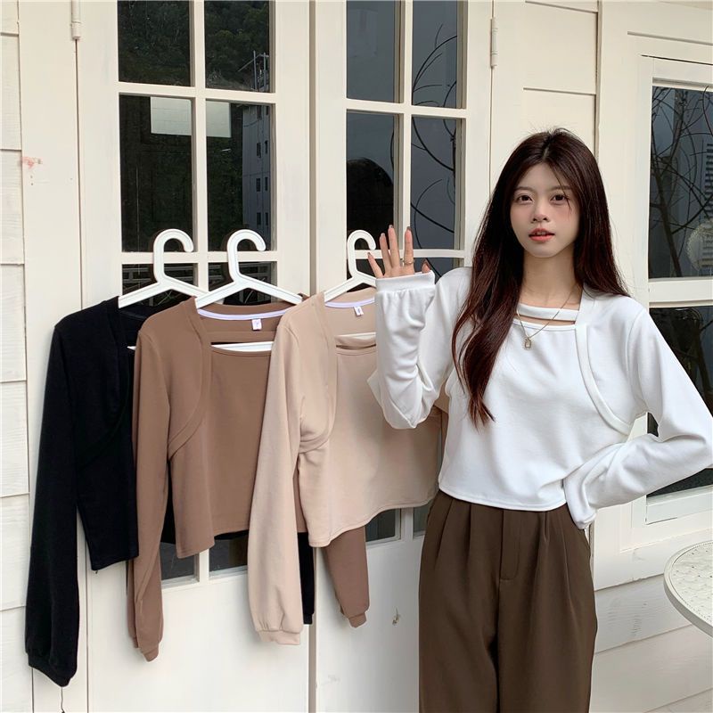 Áo Thun DàI Tay Giả Hai LớP ThờI Trang Cho Nữ JL-TX-467