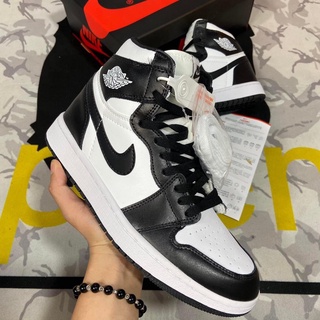 Giày jordan cổ cao, jordan 1 low hight panda màu đen trắng hàng NEW 2022 chuẩn S.C bản đẹp
