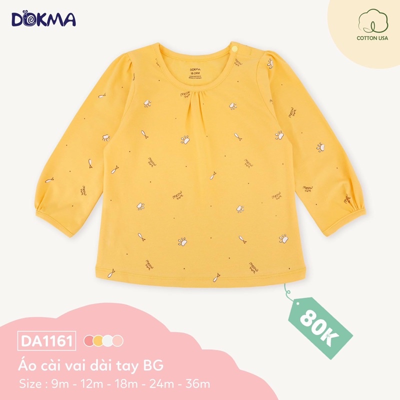 Áo Dài Tay Bé Gái hàng Dokma chất đẹp -mềm mại đem lại sự thoả mái cho bé🥰🥰🥰👌👌👌