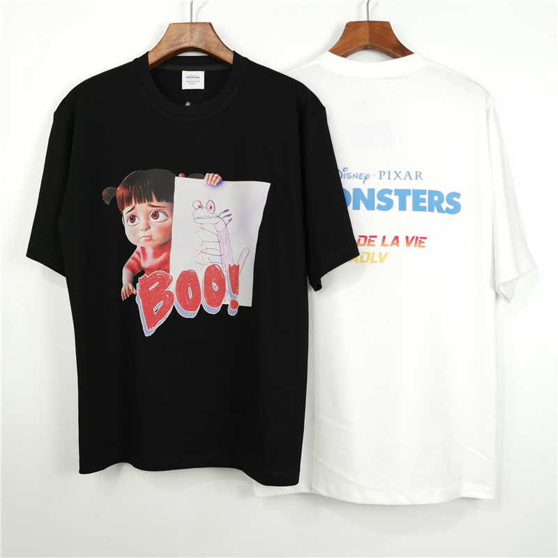 Áo thun cotton tay ngắn in họa tiết thời trang cho nam nữ