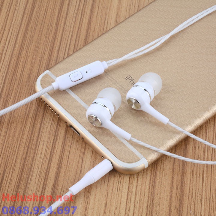 Tai Nghe Nhét Tai S12 Jack 3.5mm Âm Thanh Siêu Trầm Có Micro Tiện Dụng