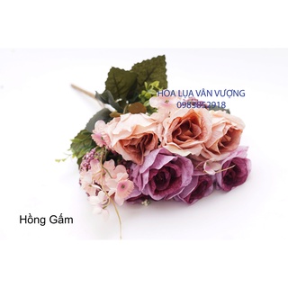 Hoa Giả 🌺 Hoa Hồng Lụa Gấm Đẹp