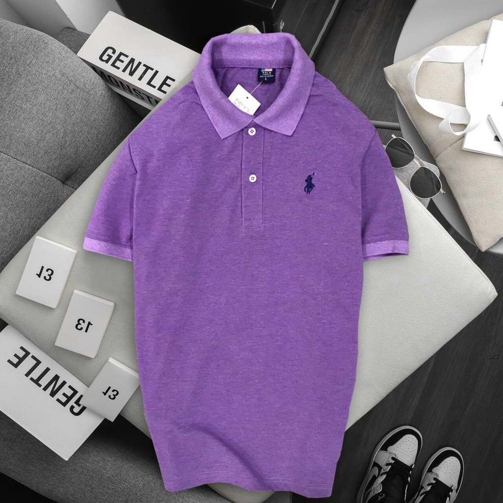 Áo Polo nam Kỵ Sĩ vải Cotton cá sấu cao cấp xuất xịn dệt bo dày dặn chuẩn form áo thun cổ bẻ tay ngắn
