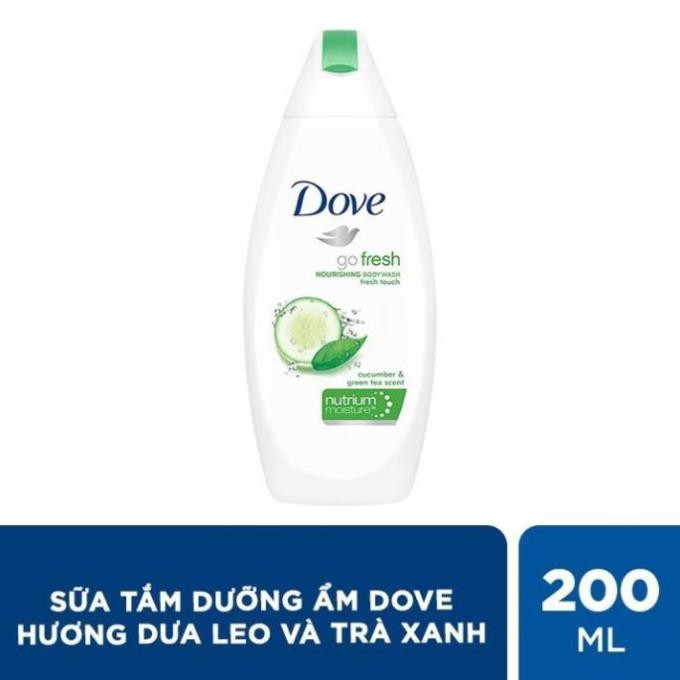 Bộ 2 sữa tắm dưỡng ẩm Dove Hương Dưa Leo và Trà Xanh (200ml x 2)