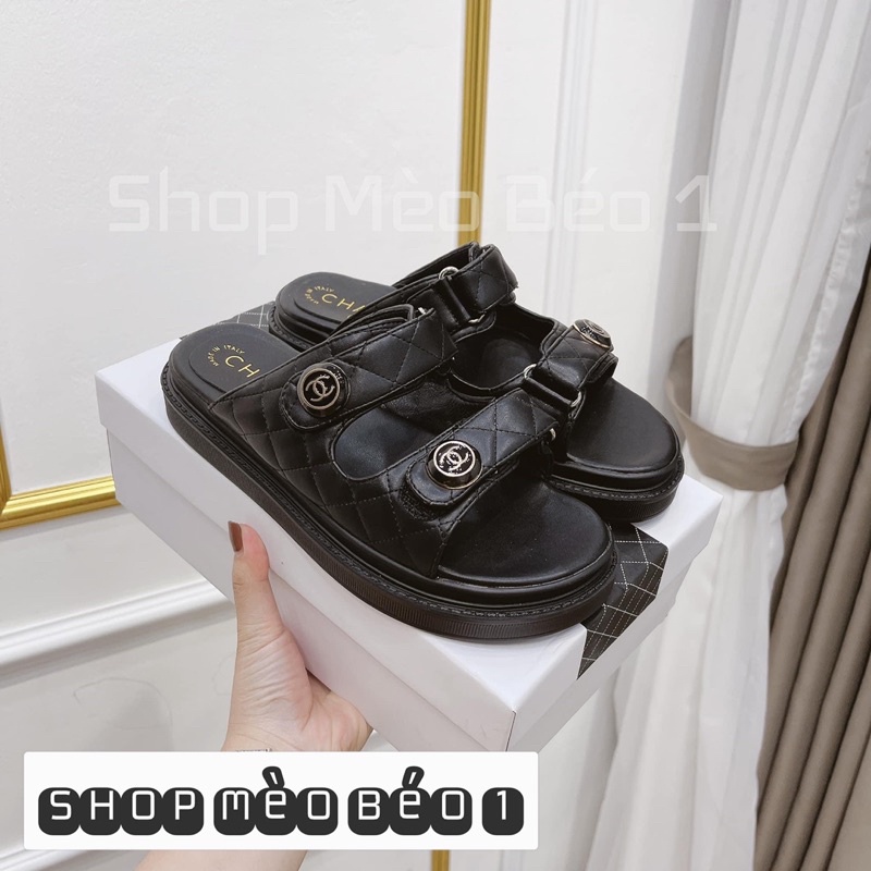 Dép cn quai ngang khuy tròn đế thấp fullbox