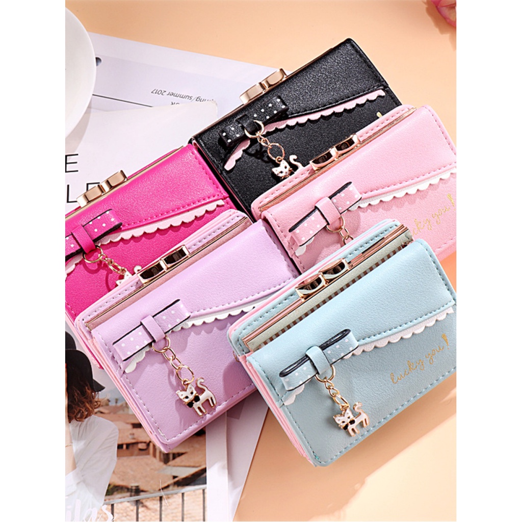 Ví nữ mini cầm tay GENZZZ nhiều ngăn đựng thẻ tiện dụng chất da cao cấp V023