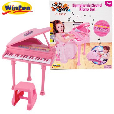 RẺ VÔ ĐỊCH !!! Đàn piano cổ điển kèm mic màu hồng Winfun 2045G chính hãng