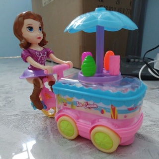 Xe đồ chơi bé gái bán kem