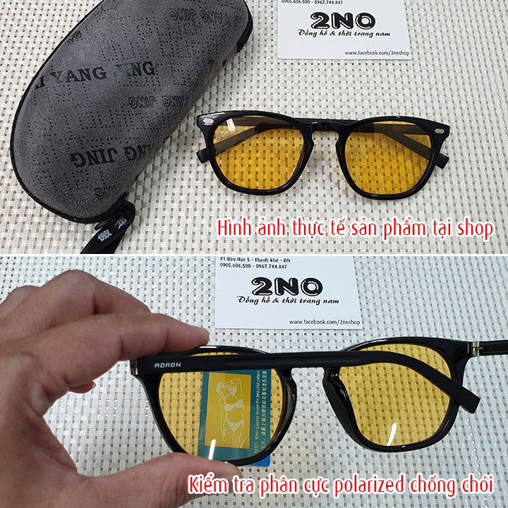 Kính đổi màu đi ngày và đêm AORON gọng nhôm magie bản lề lò xo, mắt kính polarized phân cực, chống UV - MK1920