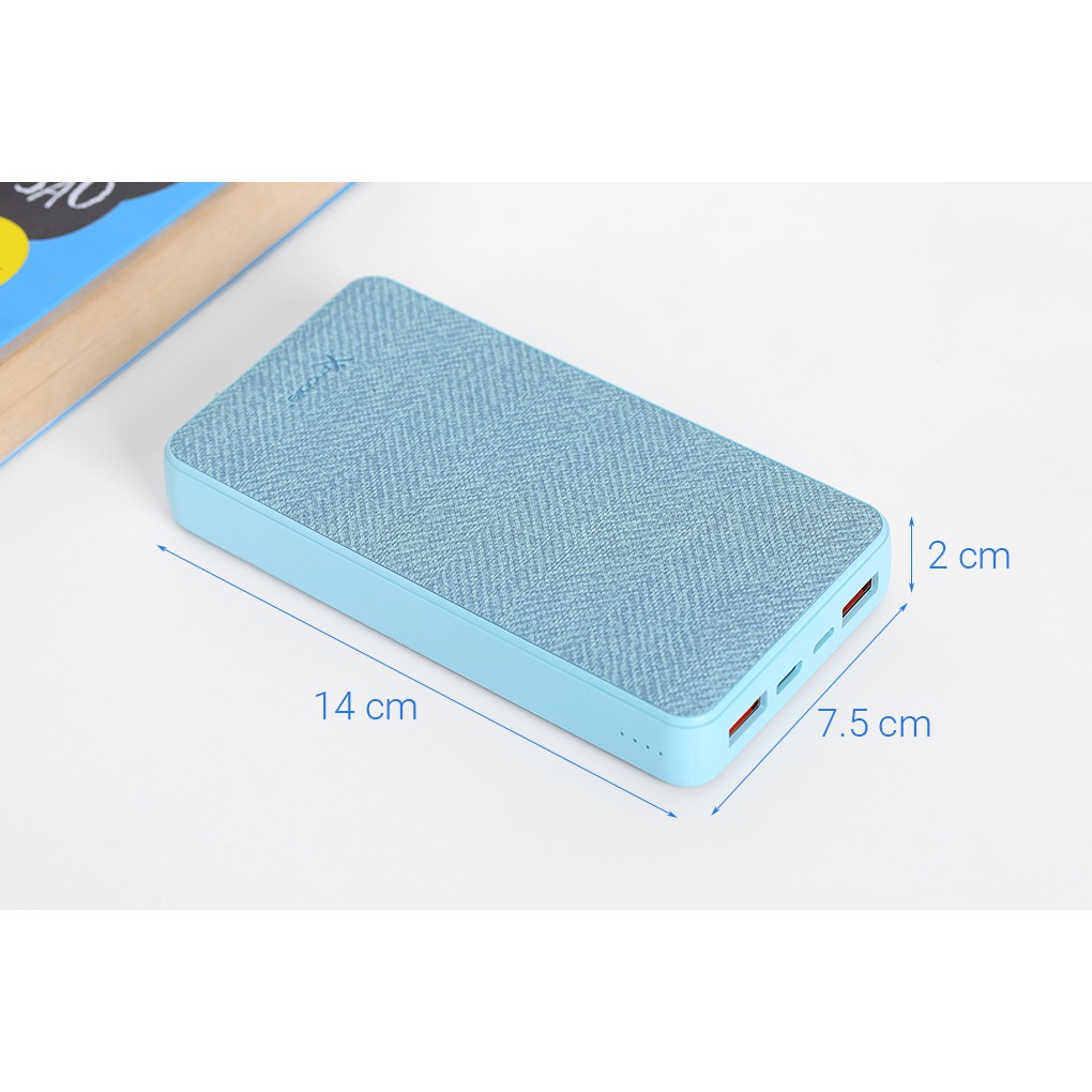 Pin sạc dự phòng Polymer 15.000mAh Type C PD QC3.0 Xmobile PowerBox P72D Xanh