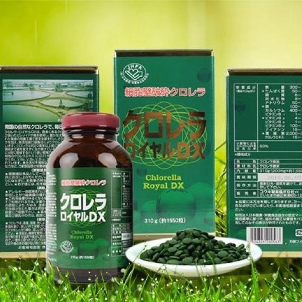 Tảo lục Chlorella Royal DX 1550 viên Nhật