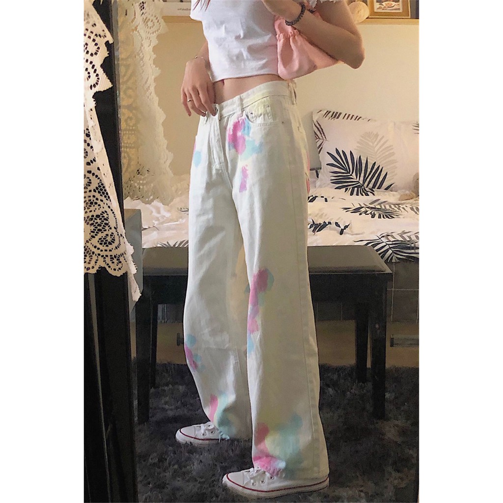  Quần Jeans Dáng Dài Lưng Cao Ống Rộng Kiểu Hàn Quốc Hợp Thời Trang | BigBuy360 - bigbuy360.vn