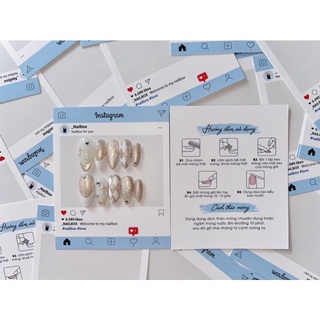 10 Thẻ nails box, Bìa nails box, bìa gắn móng giả