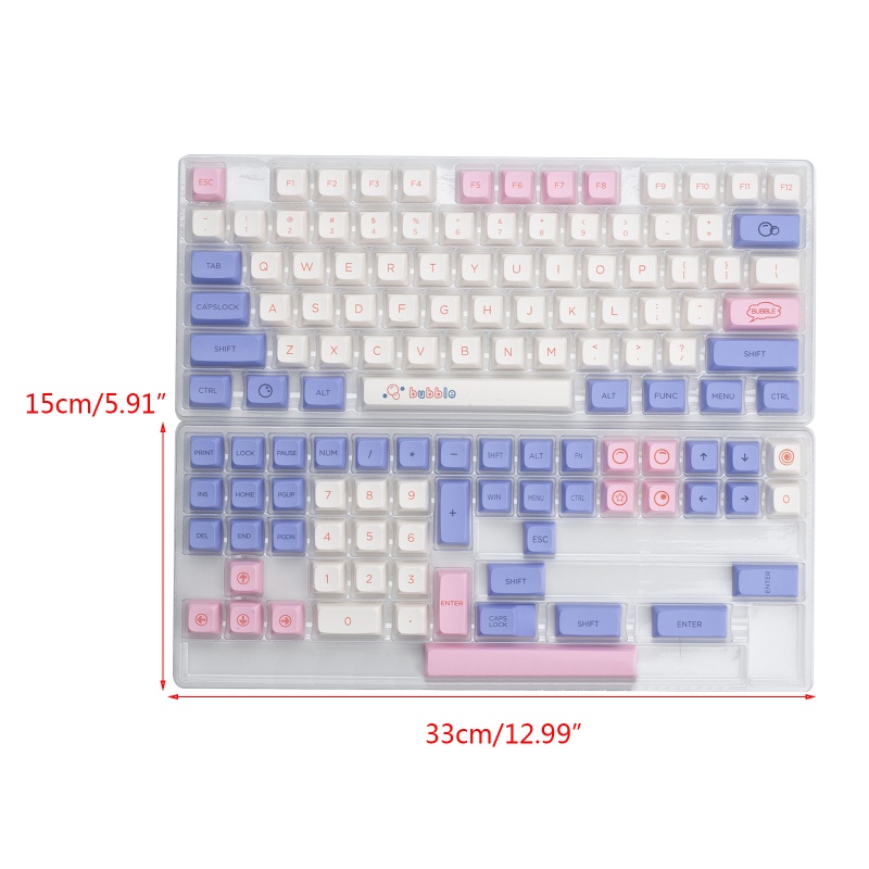 Nút Bàn Phím PBT Nhuộm Màu Họa Tiết Bong Bóng Cho MX Switch 64 68 84 980m 126 K