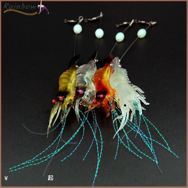 Mồi câu cá giả hình con tôm mềm 9cm 6g tiện lợi