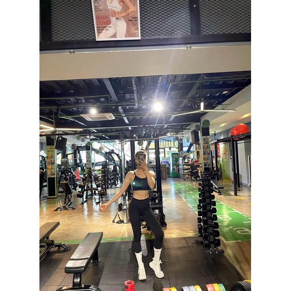 Set Đồ Tập Gym Nữ Yoga Aerobic Áo Bra Quần Dài Legging Tôn Dáng Nâng Mông