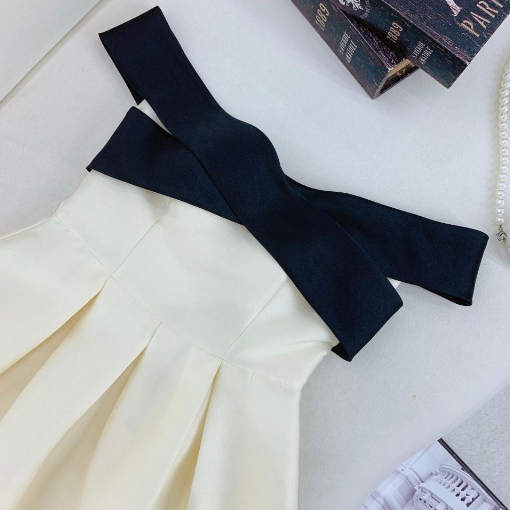 Váy nữ dự tiệc thiết kế trễ vai sang trọng Đầm dáng suông thanh lịch HN Clothing V80