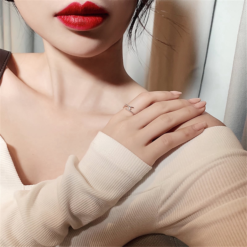 Nhẫn Kim Loại Thiết Kế Đơn Giản Phong Cách Hàn Quốc