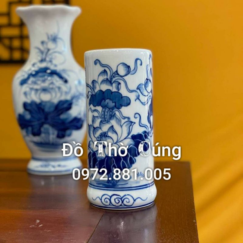 Bộ đồ thờ Hoa Sen - hàng Vẽ Tay cao cấp