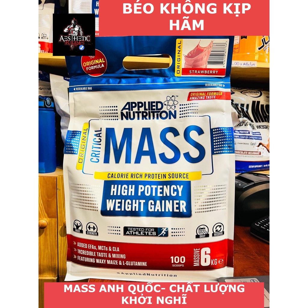 [Tặng Bình] Critical Mass 6kg Sữa Dinh Dưỡng Tăng Cân Nhanh Cao Cấp Cho Người Gầy Applied Critical Mass 6kg - Uk