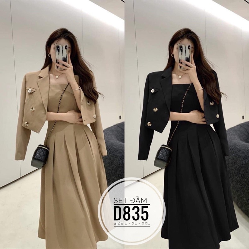 Bigsize Set đầm D835