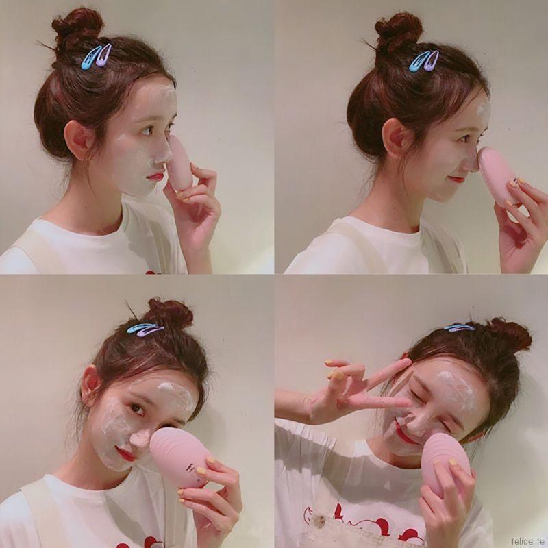 Kẹp tóc màu trơn ngọt ngào dễ thương cho nữ