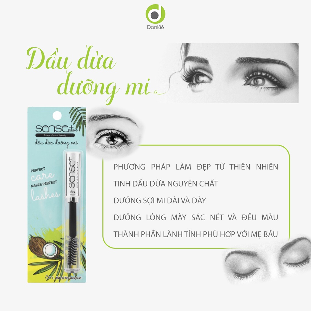 Dầu dừa dưỡng mi Sense Plus kèm mascra chuốt mi cong_Doni86_SP_004