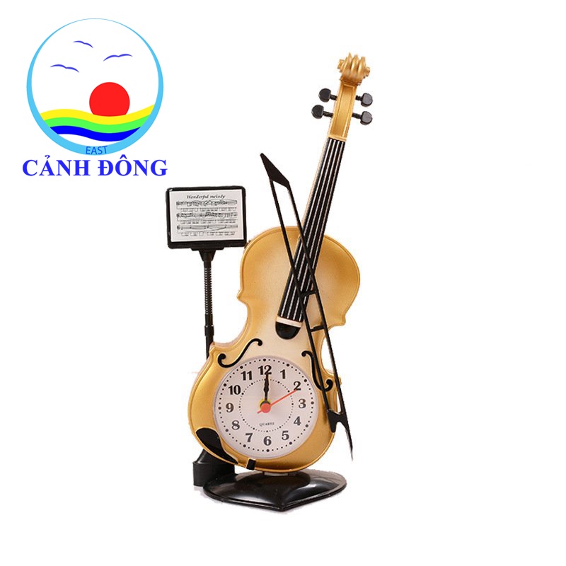 Đồng hồ báo thức để bàn trang trí hình cây đàn Violin