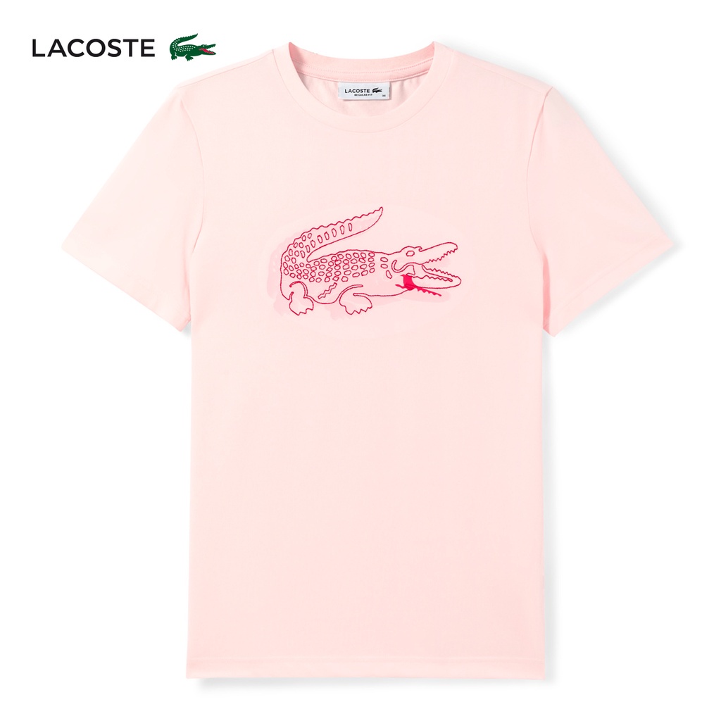 Áo Thun LACOSTE Cổ Thuyền Họa Tiết Cá Sấu Thời Trang Nữ Tính