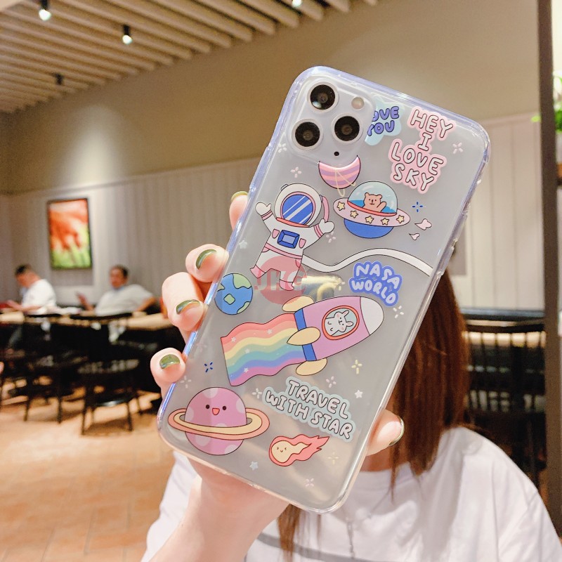 Ốp điện thoại trong suốt hình phi hành gia cho Samsung Galaxy S3 S4 Mini S5 S6 S7 Edge Plus S8 S9 S10 5g S10E S20 Plus | BigBuy360 - bigbuy360.vn