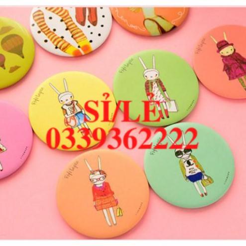 [ HAIANHSHOP ] Gương Mini Cầm Tay Đáng Yêu - Gương tròn bỏ túi tiện dụng Duashop &gt;