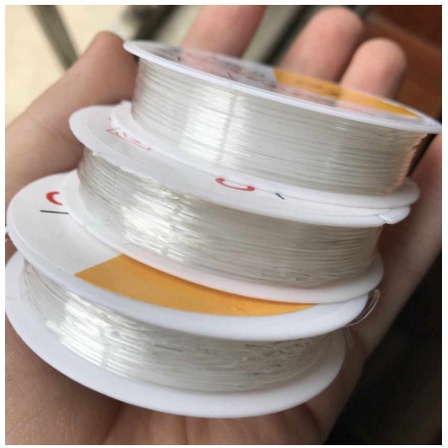 Lốc 10 cuộn cước thun, dây gân trong xỏ vòng hạt đủ size 0.5-0.6-0.7-0.8-1mm