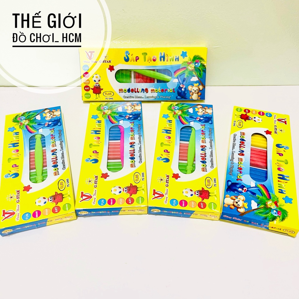 Đất nặn, hộp đồ chơi đất sét G-Star , 5 màu (D-05), (1 hộp)
