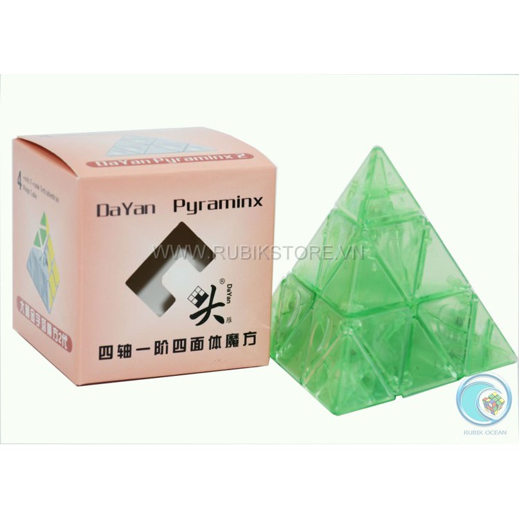 [Rubik biến thể 4 mặt] Dayan pyraminx v2 trans green