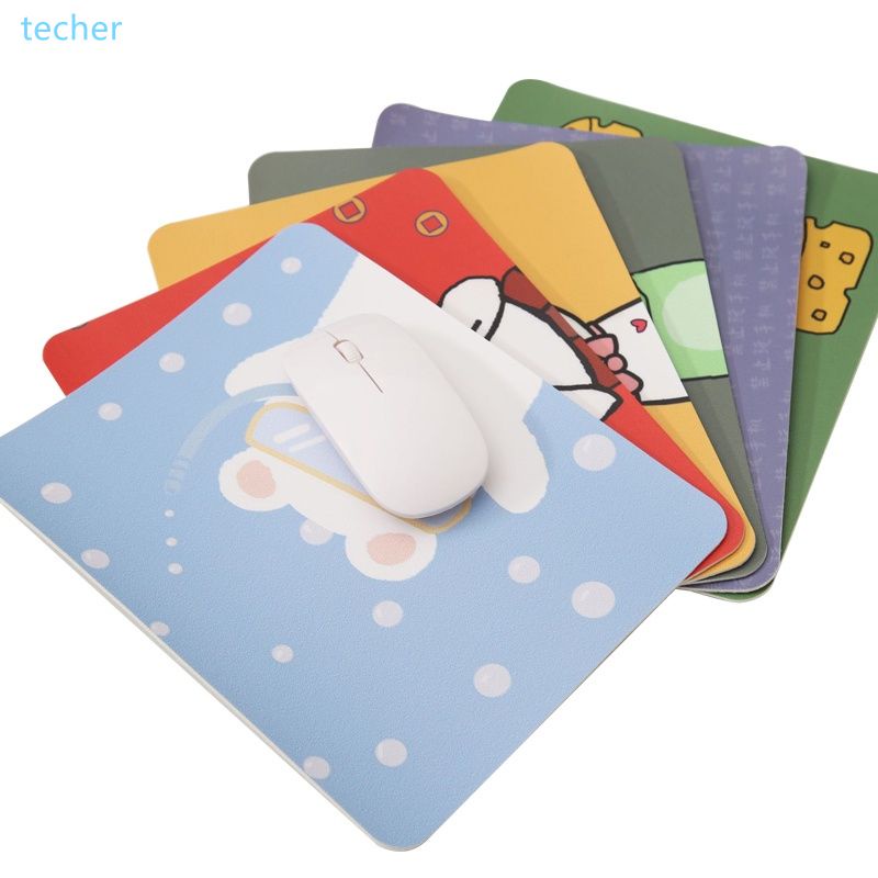 Tấm lót chuột bằng da dày dặn chống trượt chống thấm nước thiết kế dễ thương tiện dụng cho học sinh/ văn phòng