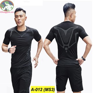 Áo Body Tay Ngắn Tập GYM, Áo Thun Thể Thao A-012