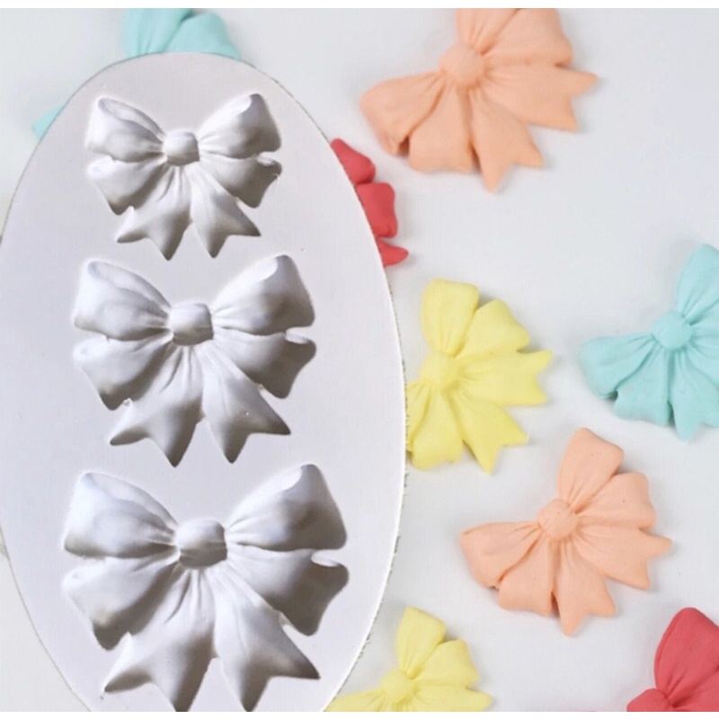 Khuôn silicon hình nơ làm trung thu hiện đại,rau câu,fondant
