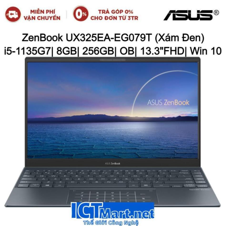 Laptop ASUS ZenBook UX325EA-EG079T Đen i5-1135G7| 8GB| 256GB| OB| 13.3"FHD| Win 10