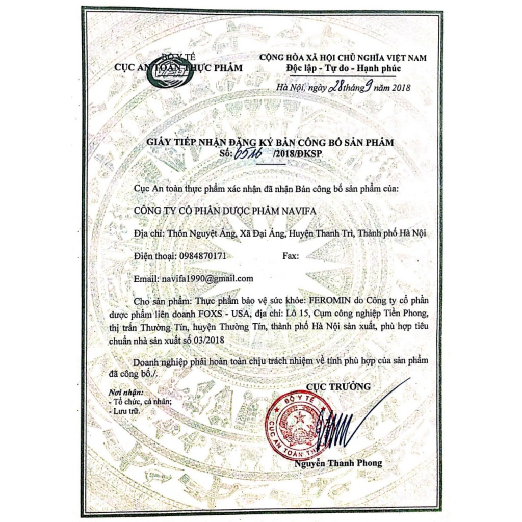 FEROMIN Sắt ống không tanh cho mẹ và bé.