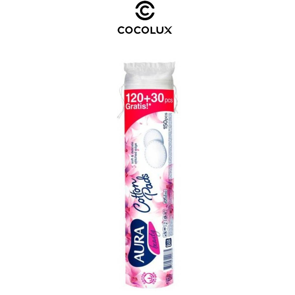 Bông tẩy trang cotton Aura (Anh)-[COCOLUX]