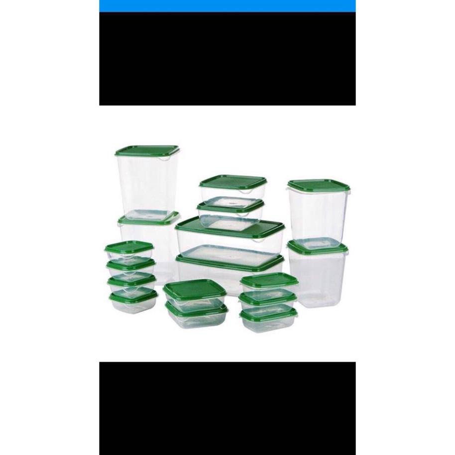 Bộ Hộp 17 Món IKEA - Set 17 Hộp Nhựa Cao Cấp Đựng Thực Phẩm Bảo Quản Tủ Lạnh - HV Store 347