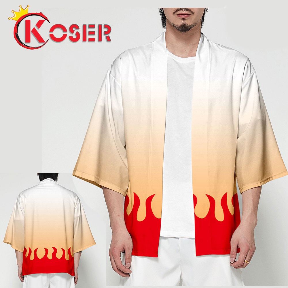 [COSER KING store] Kimetsu No Yaiba Haori Cape Anime Cosplay Costume Demon Slayer Shinobu Tanjirou Zenitsu Giyuu Jacket