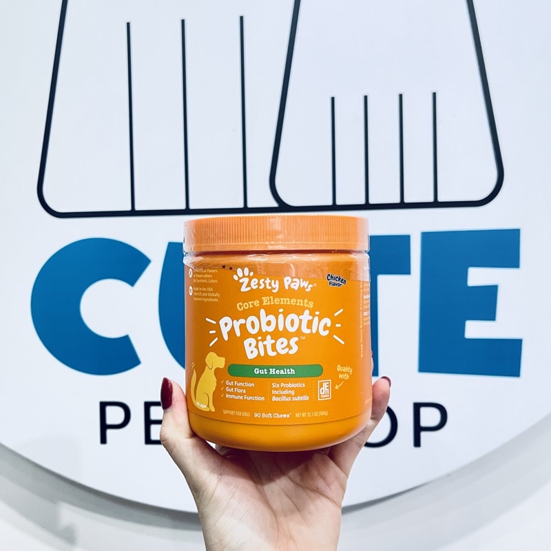 1 Viên Zesty Paws Probiotic for Dogs - Probiotics cho đường ruột, và hệ thống miễn dịch của thú cưng
