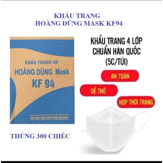 KHẨU TRANG 4D KF94  CHUẨN HÀN QUỐC( 5 chiếc/1 túi)