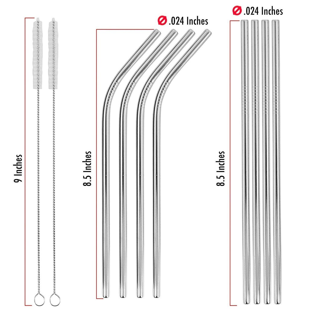 SET ỐNG HÚT INOX BỘ 5 CHI TIẾT -KSVH