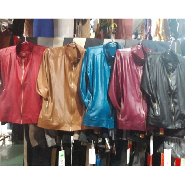 Combo 3 áo khoác thun giả da