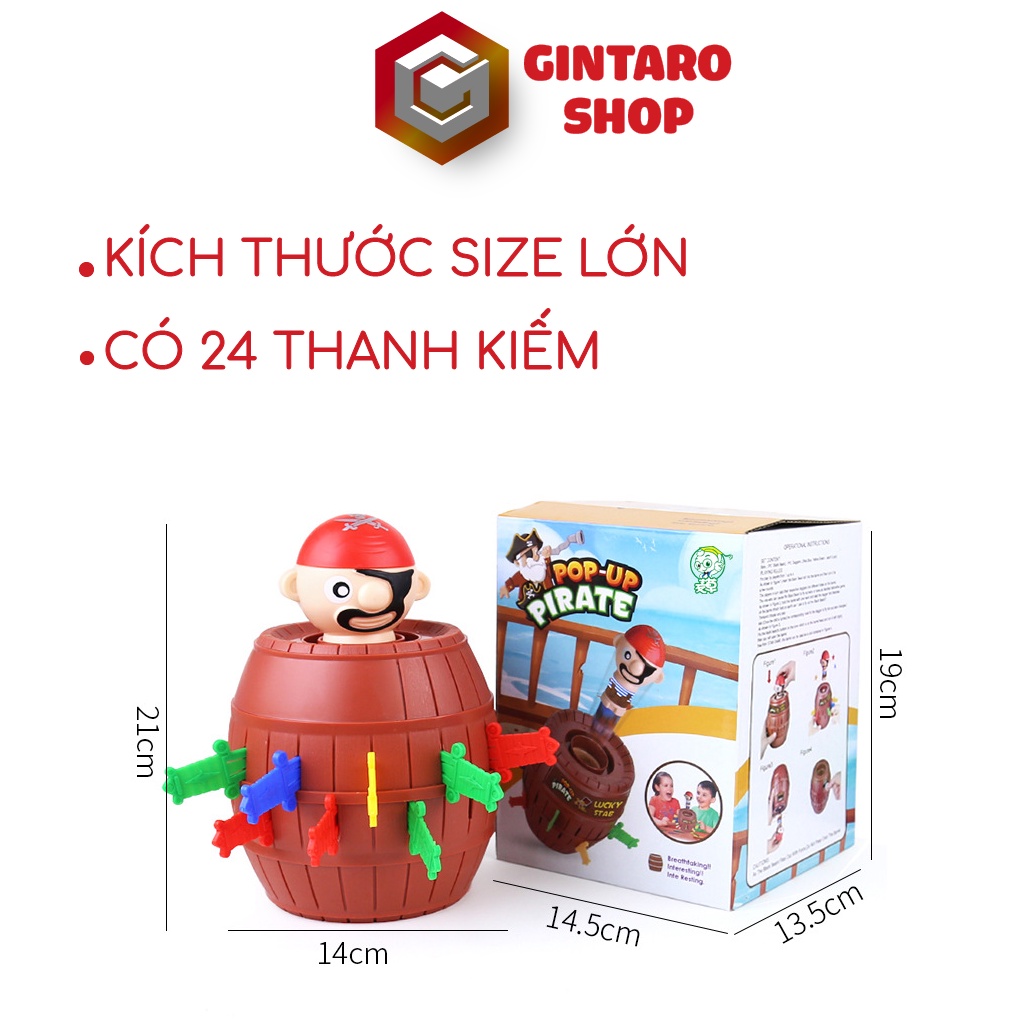 Đâm hải tặc size lớn nhất kèm theo 24 kiếm , Trò chơi giải trí cho bé và gia đình GINTARO SHOP