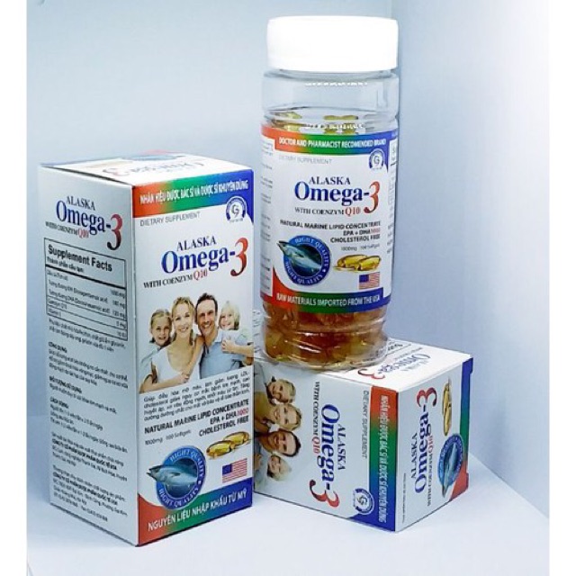 Viên dầu cá Alaska Omega 3 sáng mắt, khỏe tim , bổ não | BigBuy360 - bigbuy360.vn