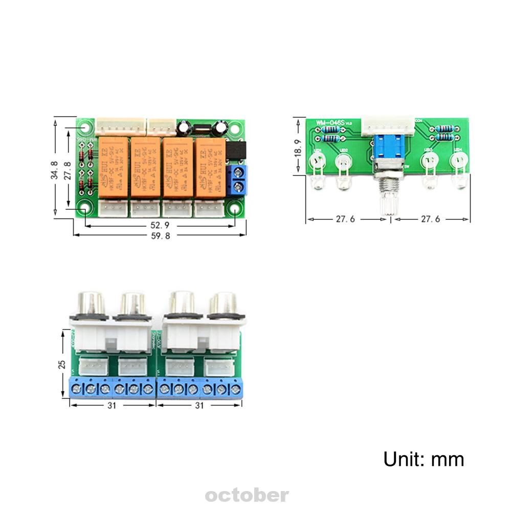 DIY Input Selection Board Professional Relay Computer Audio Accessory Signal Selector