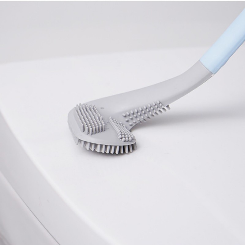 Bàn Chải Vệ Sinh Toilet Cán Dài Bằng Silicon Mềm Tiện Dụng